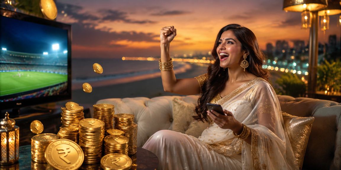 Winning jackpot coins and betting chips arranged